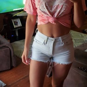 High waist 501 levi's shorts.